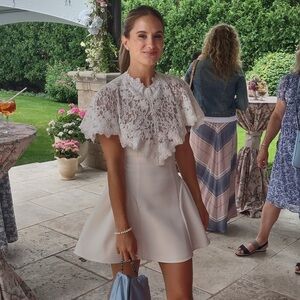 Elegant White Lace Mini Dress